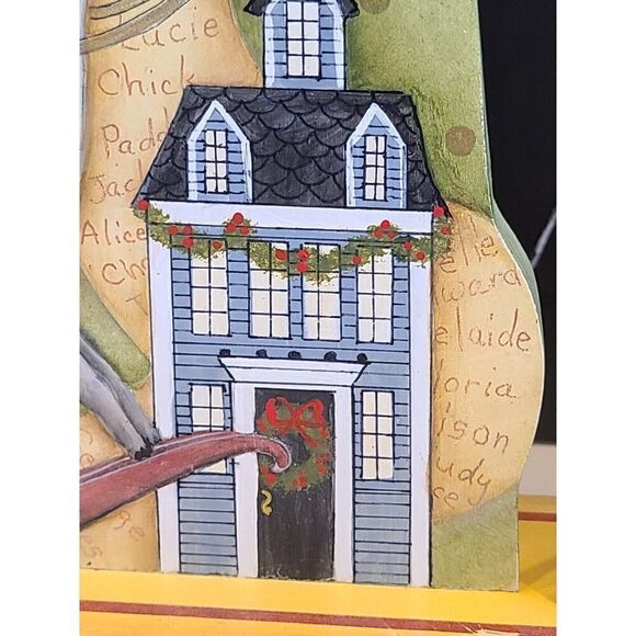 Special Wishes Father Christmas Hand Painted Statue Figure Wooden FolkArt 20½" - Picture 8 of 16